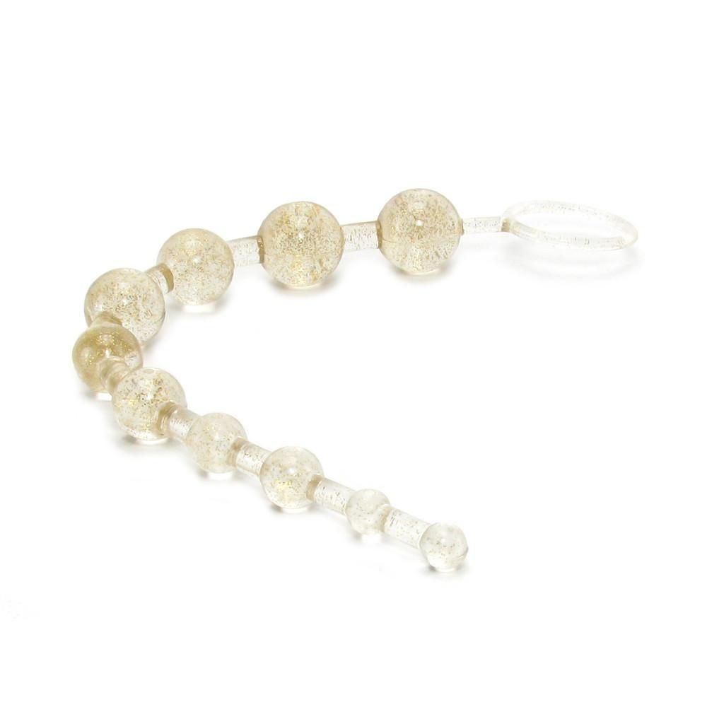 X-10 Extreme Pure Gold Anal Beads in Platinum by California Exotics - - 9