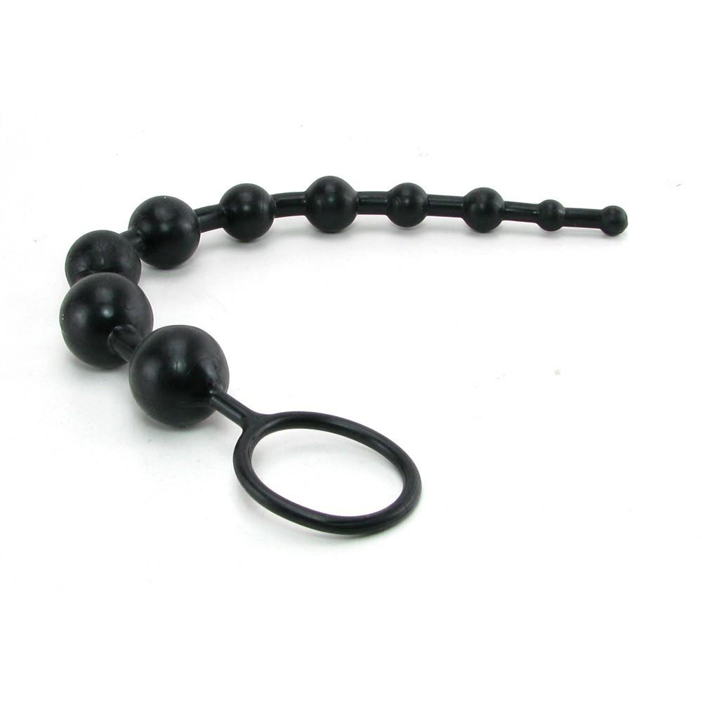 Superior X-10 Anal Beads in Black by California Exotics - - 5