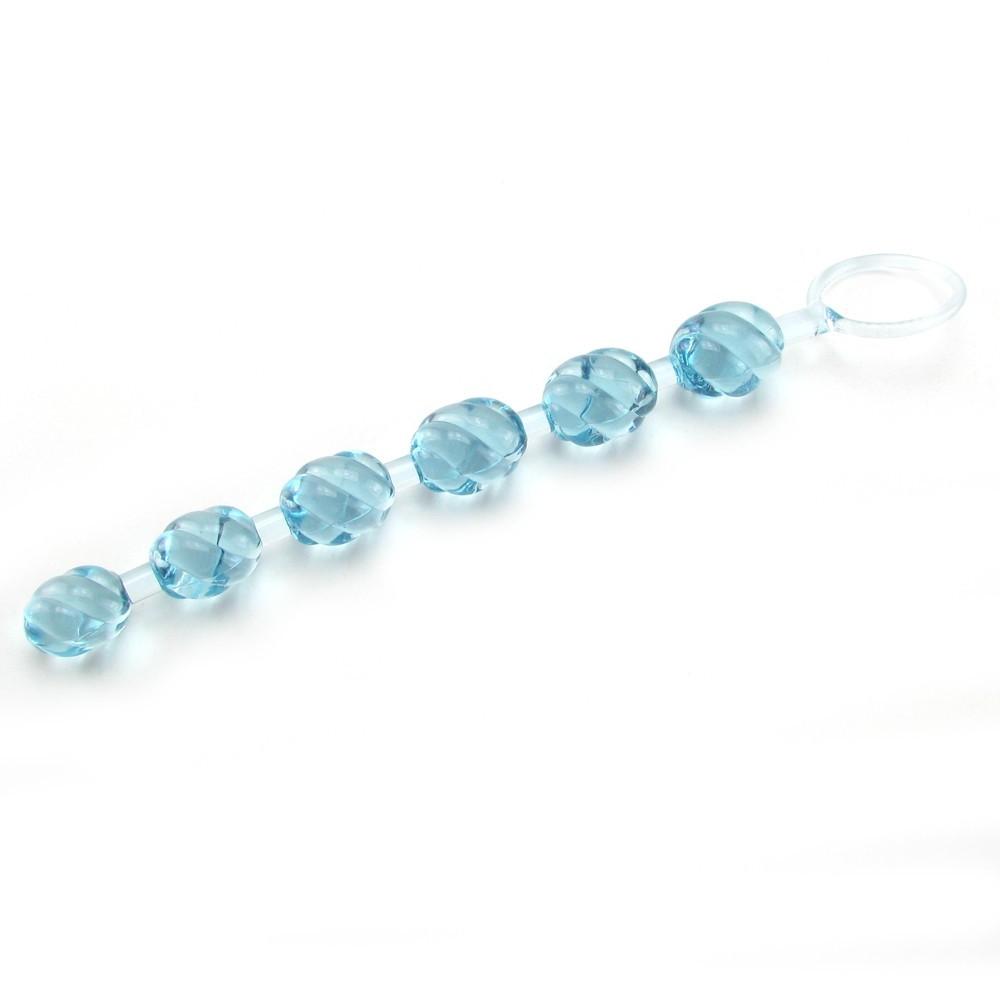 Swirl PVC Pleasure Beads With Retrieval Ring by California Exotics - - 4