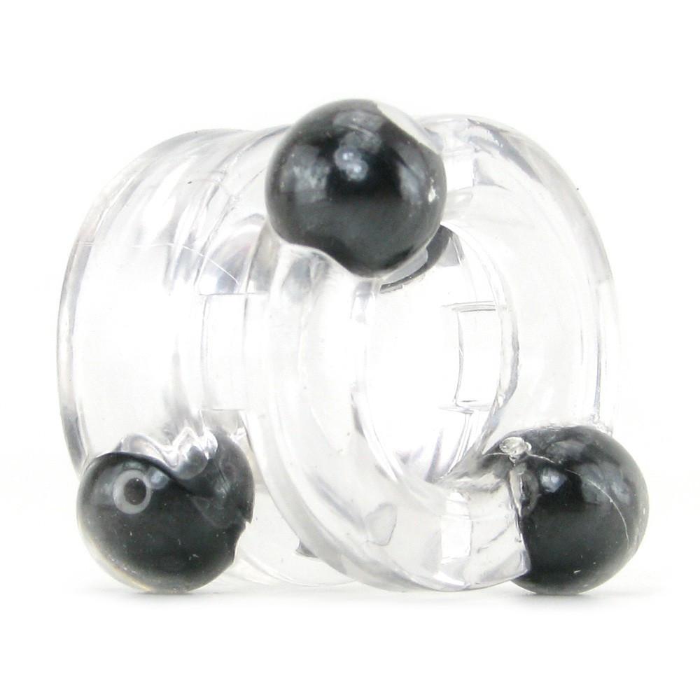 Magnetic Power Double Cock Ring in Clear by California Exotics - - 3
