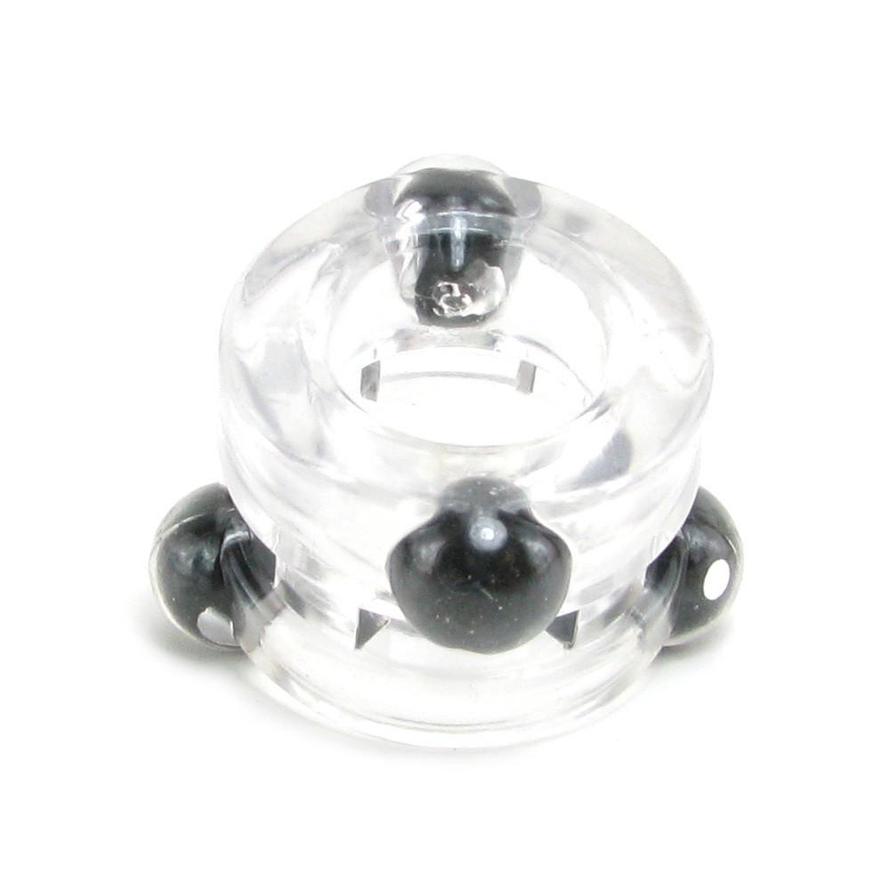 Magnetic Power Double Cock Ring in Clear by California Exotics - - 5