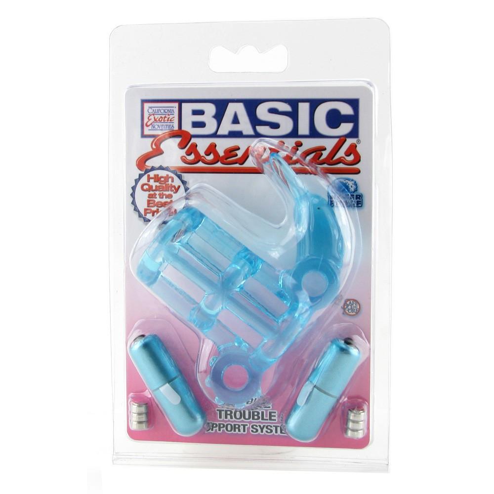 Double Trouble Vibrating Support System in Blue by California Exotics - - 6