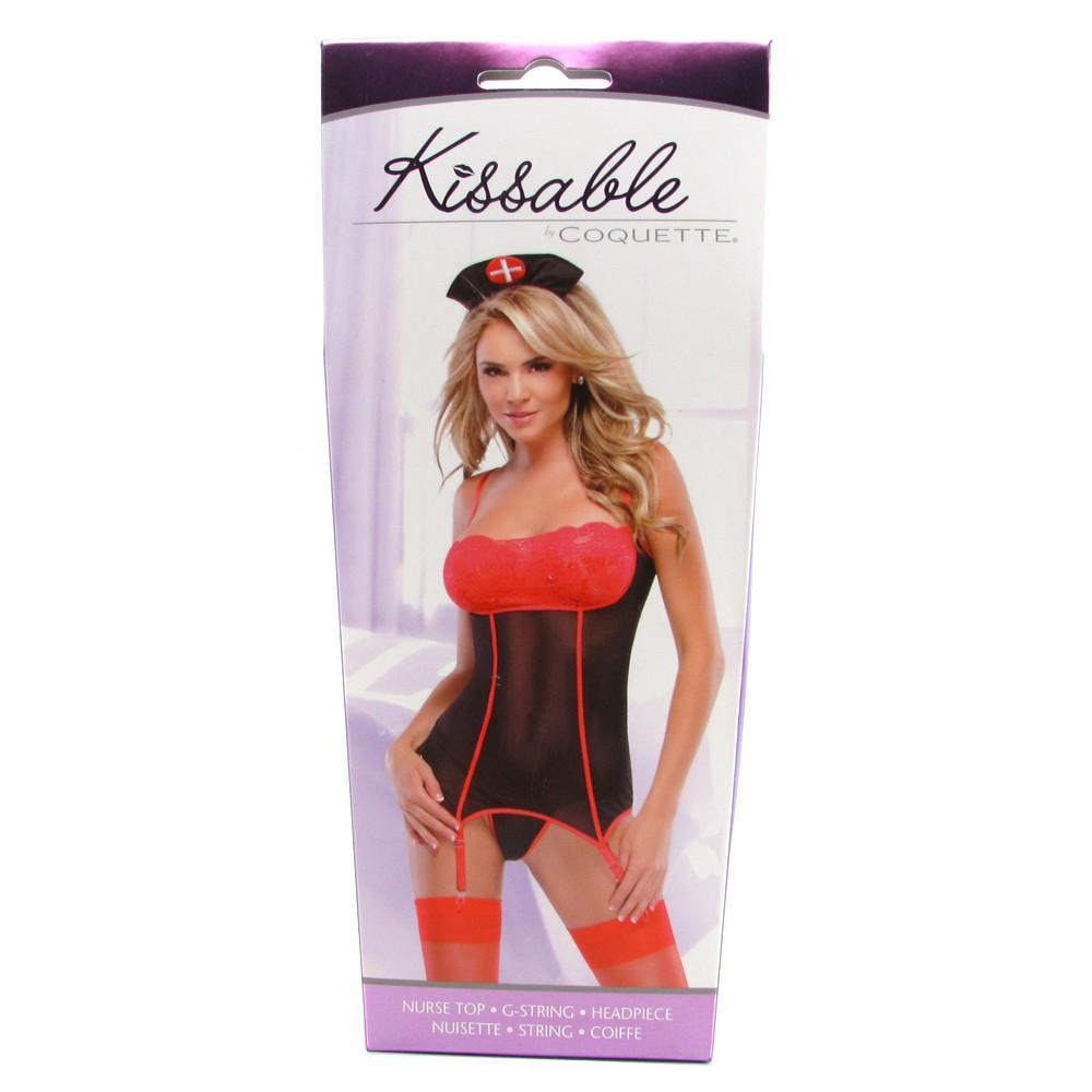 Kissable Black Nurse Lingerie Set by Coquette Lingerie - - 3