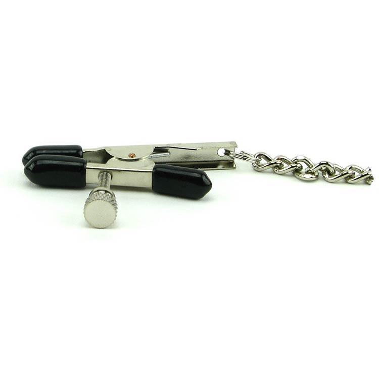 Non-Piercing Bullnose Nipple Clamps and Chain by California Exotics - - 2