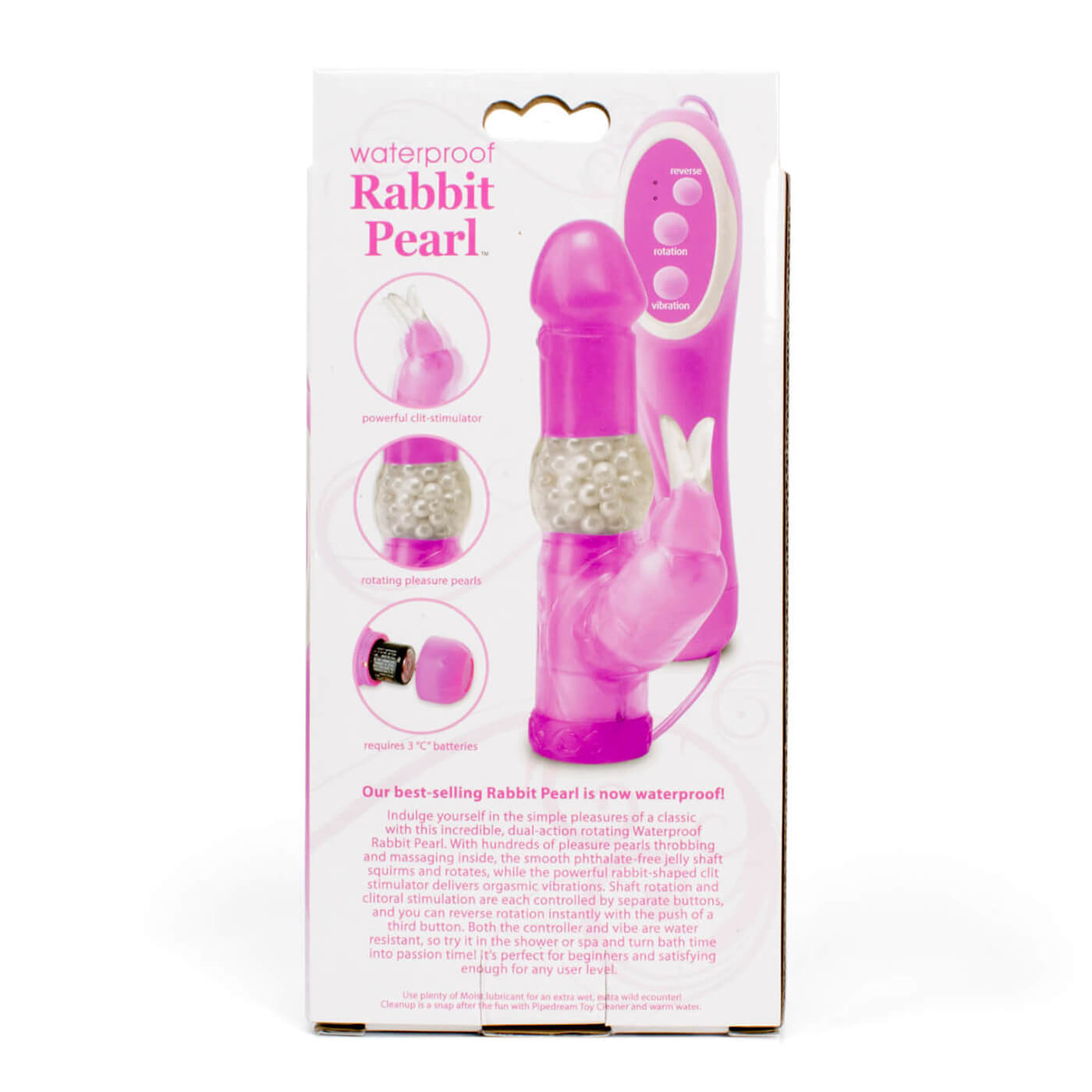 Classic Remote Control Waterproof Rabbit Pearl Vibrator