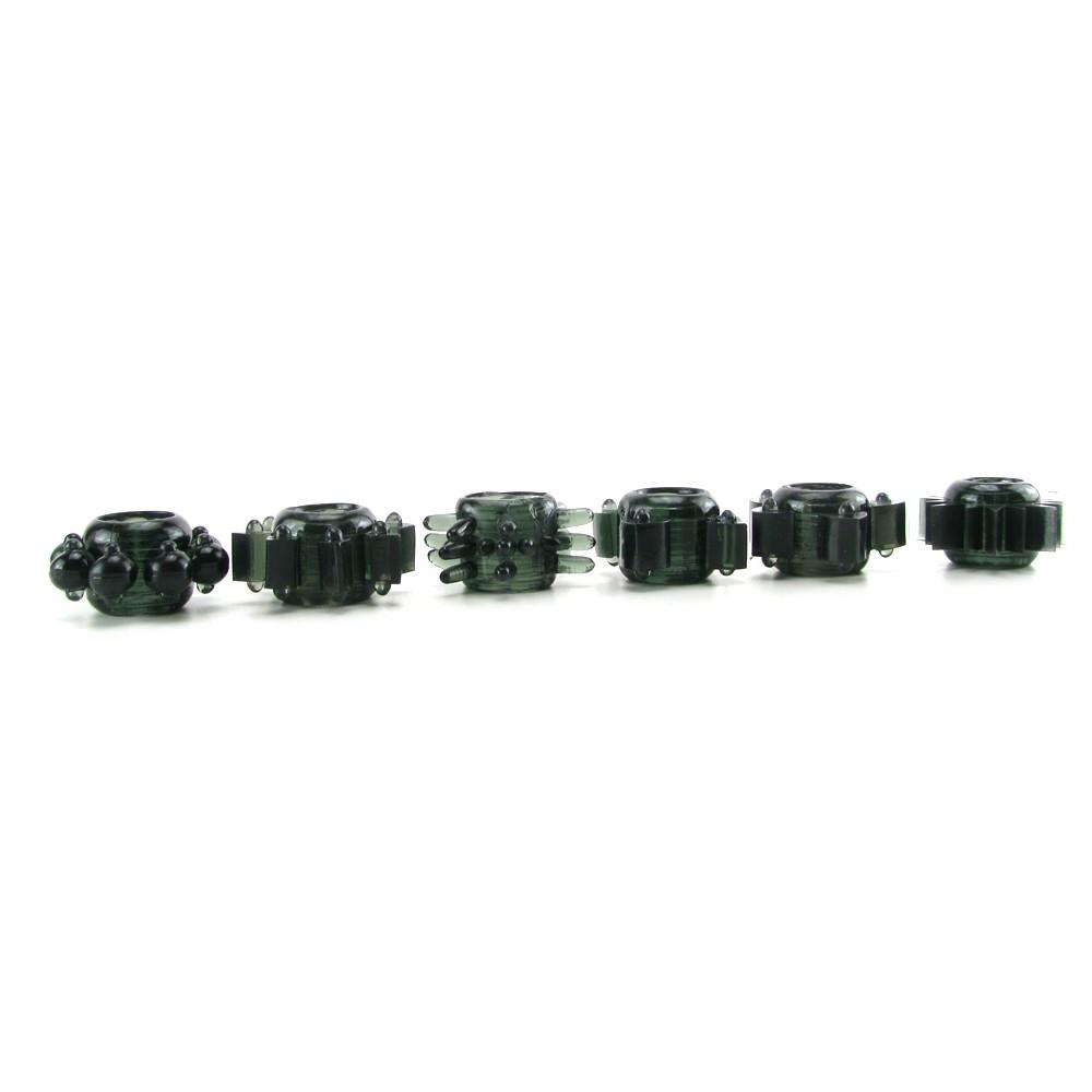 Doc Johnson Tower Of Power 6 Black Cock Rings by Doc Johnson - - 4