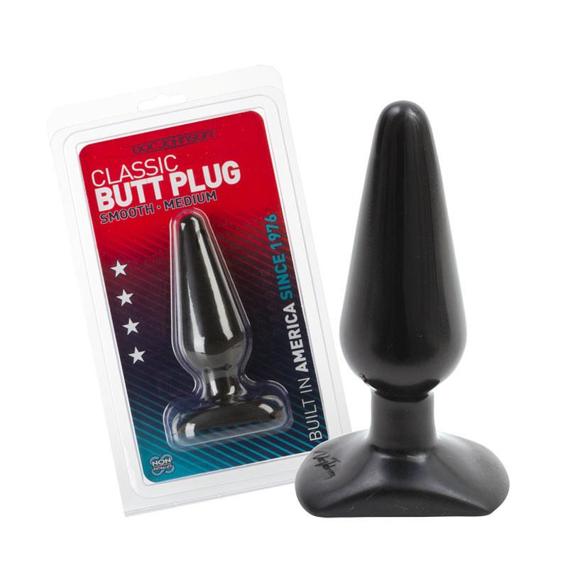 Doc Johnson Classic Medium Black Butt Plug by Doc Johnson - - 3