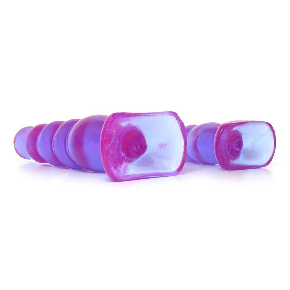 Doc Johnson Crystal Jellies Beaded Butt Plug Trainer Kit