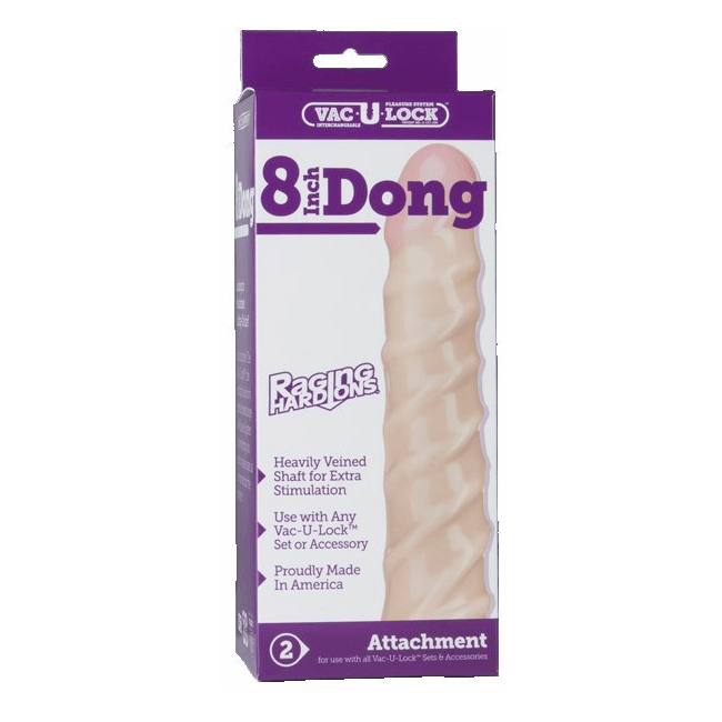 Raging Hard-On 8 Inch Vac-U-Lock Dildo