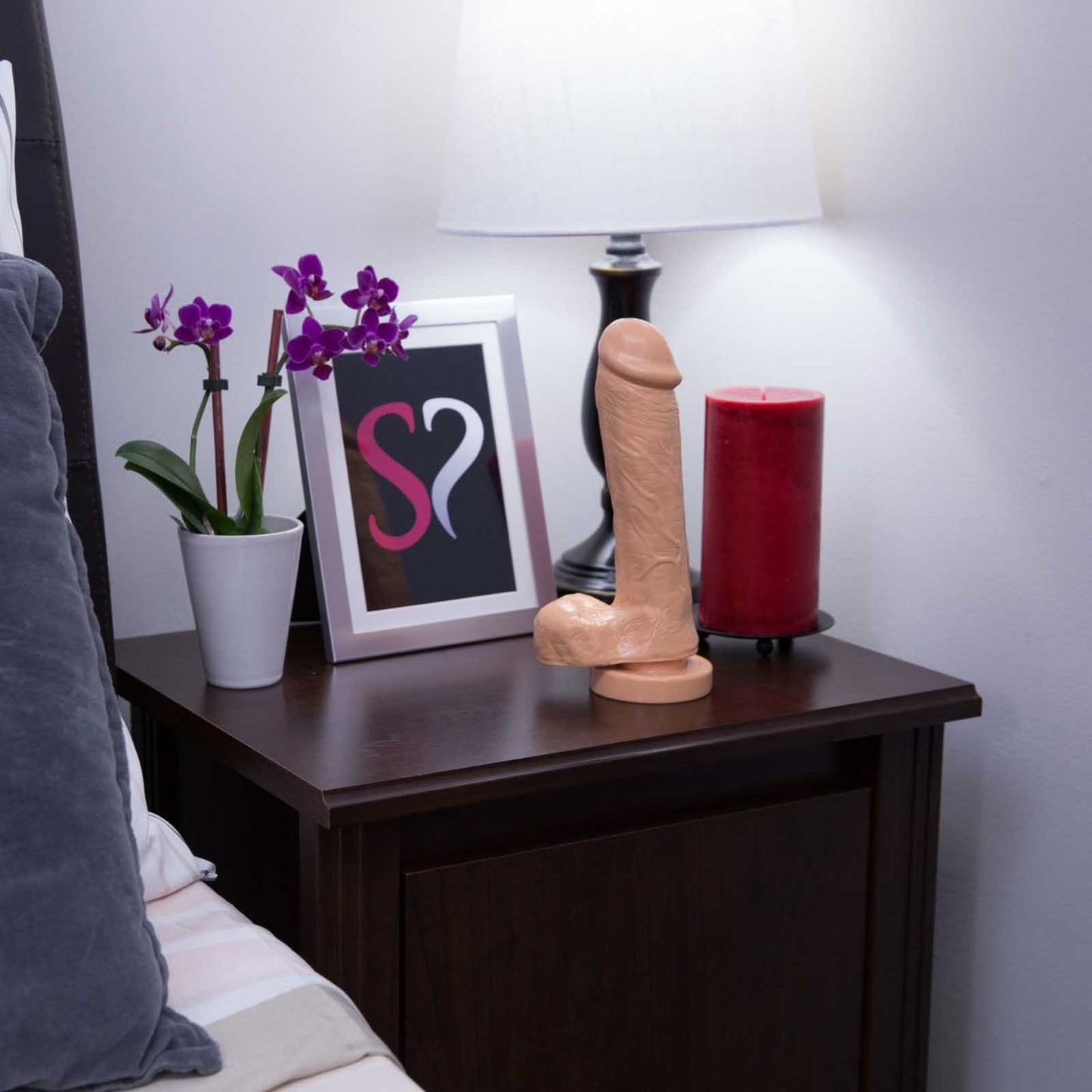 Cloud 9 Delightful Dong 8 Inch Suction Cup Realistic Dildo w/ Balls