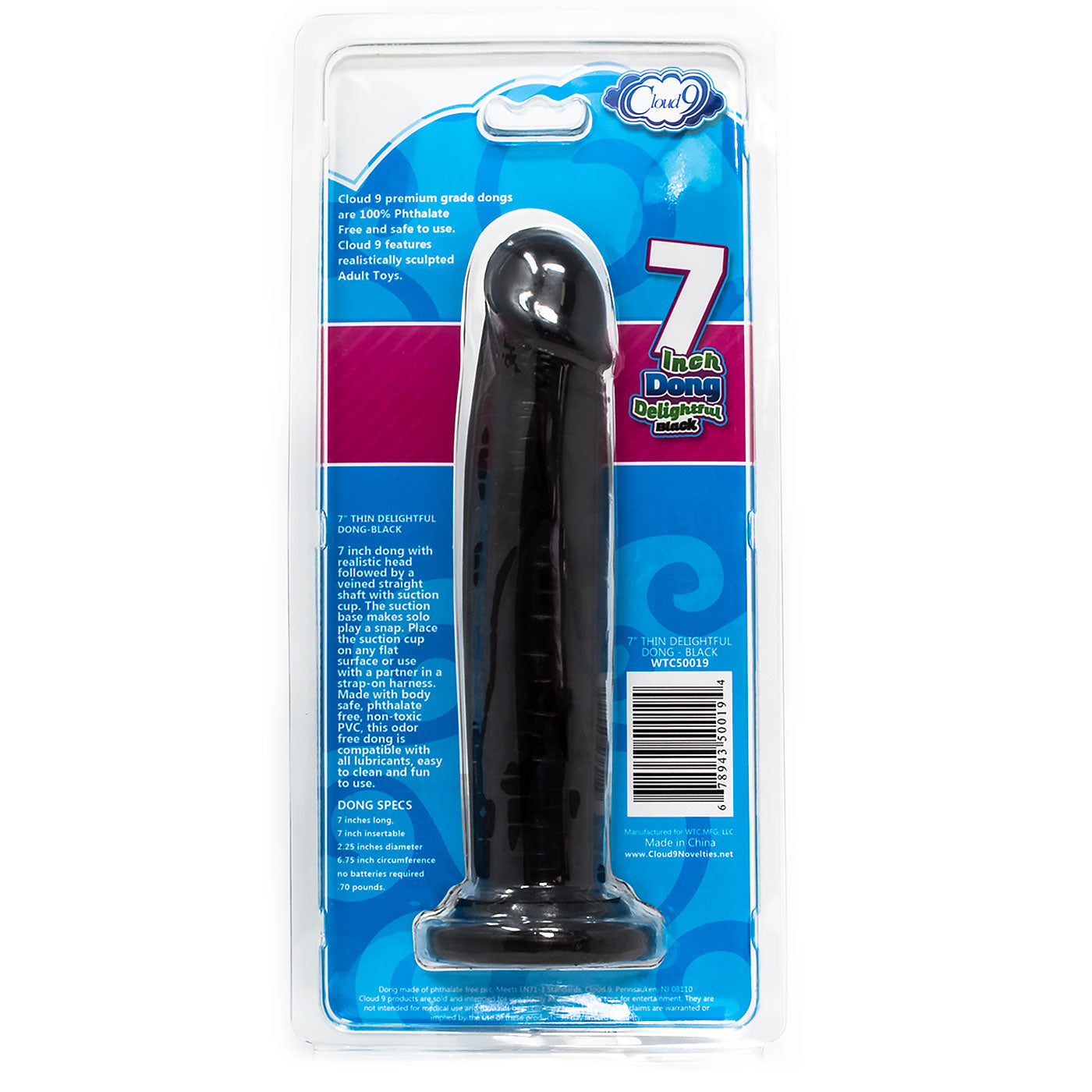 Cloud 9 Delightful Dong 7 Inch Realistic Suction Cup Anal Dildo