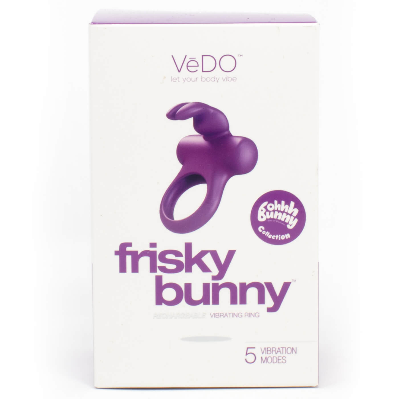 Vedo Frisky Bunny Extra Quiet 5 Function Powerful Vibrating Ring