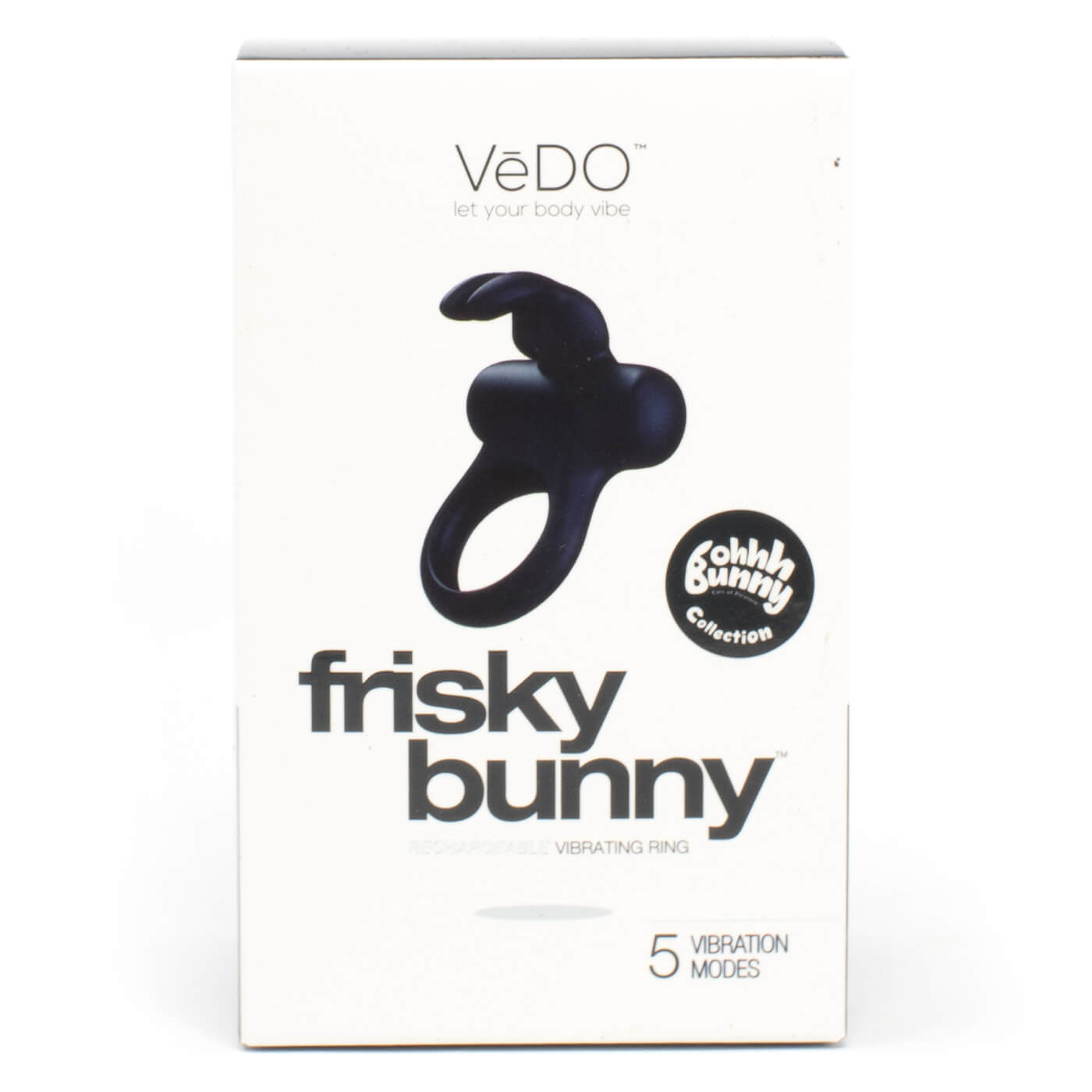 Vedo Frisky Bunny Extra Quiet 5 Function Powerful Vibrating Ring