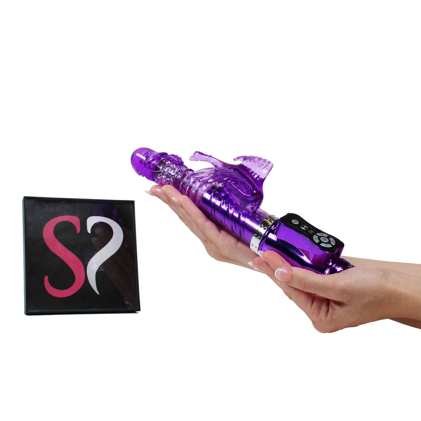 Double Delight 8 Function Thrusting Rabbit Vibrator With Rotating Beads
