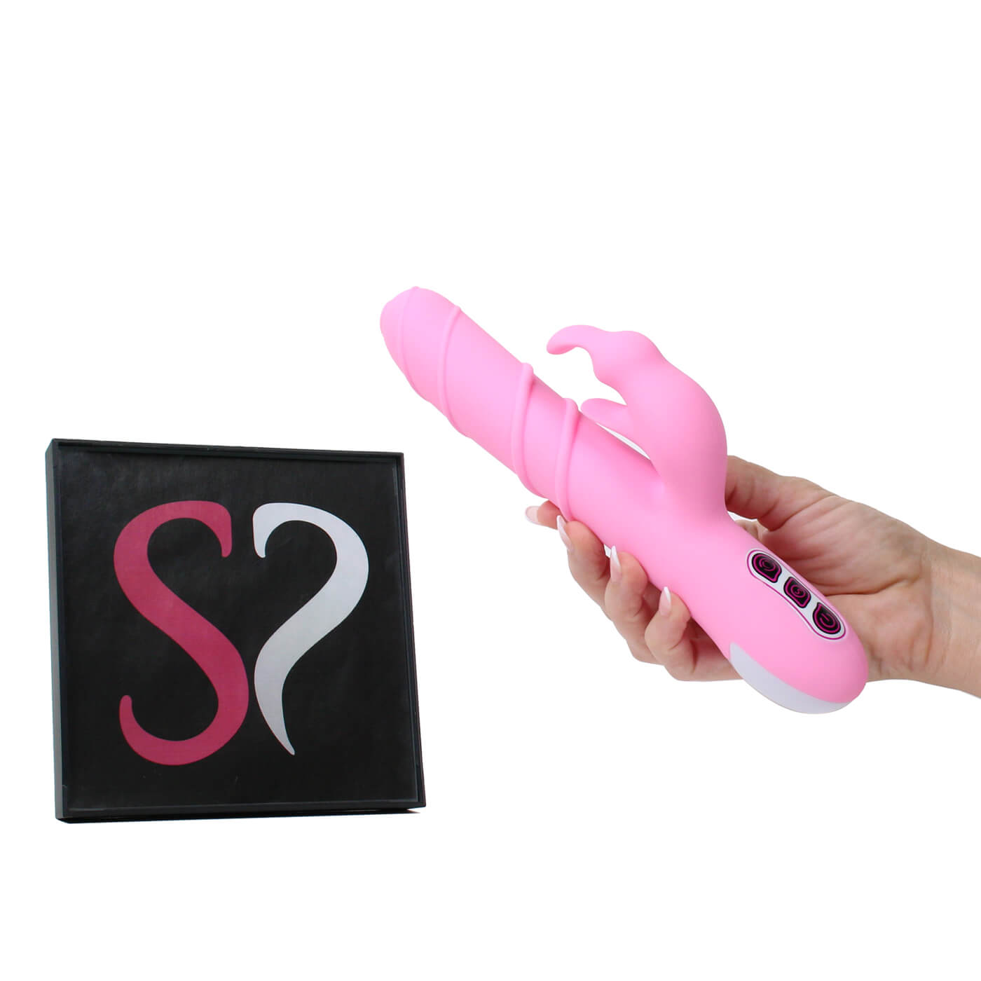 DUALITY Luxury Rechargeable Extra Quiet 7 Function 360° Rotating Rabbit Vibrator
