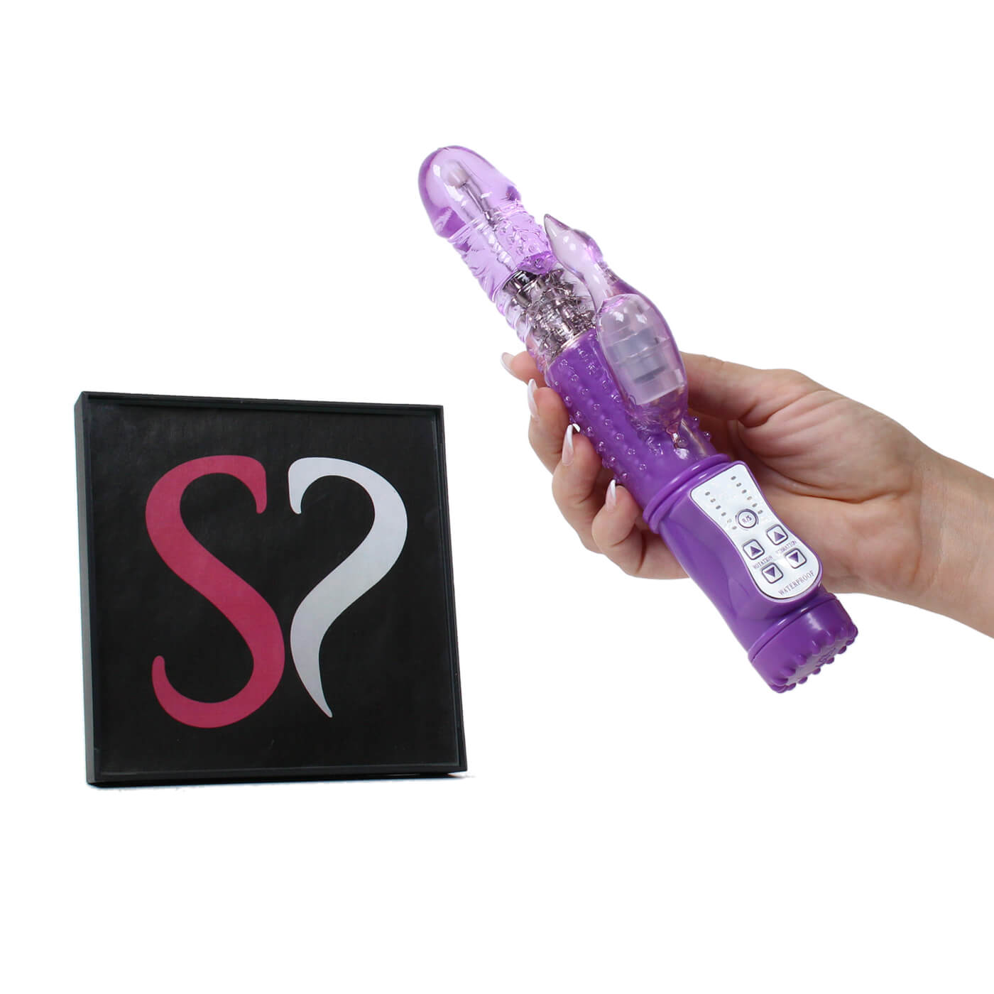 Double Delight 7 Function Rotating Beaded Realistic Rechargeable Rabbit Vibrator