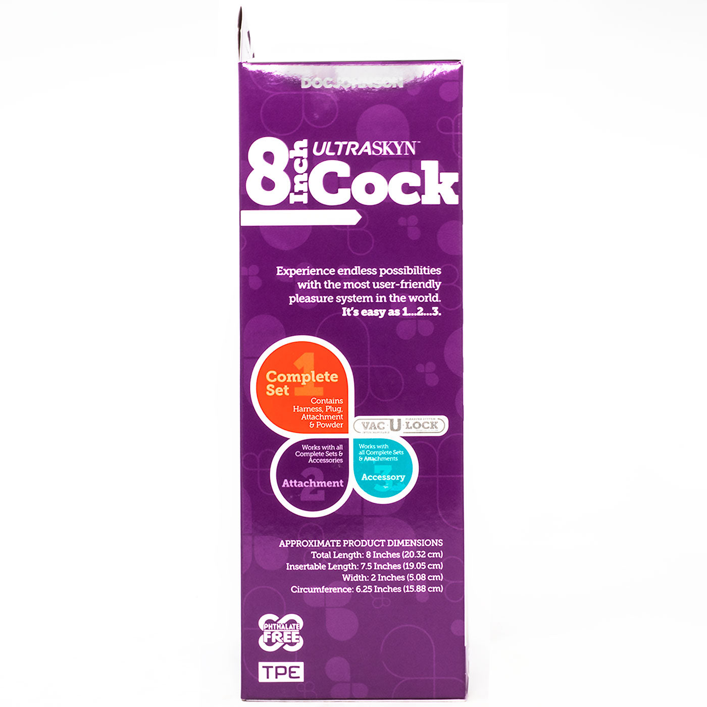 Doc Johnson Vac-U-Lock Ultraskyn UR3 8 Inch Realistic Dildo