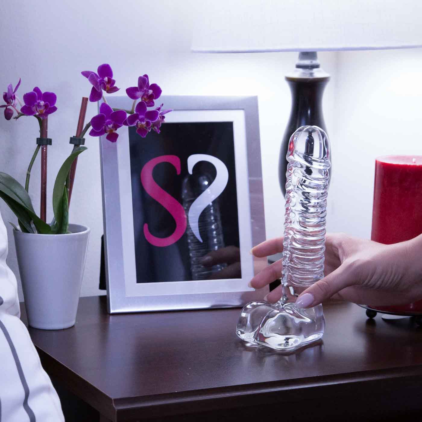 Icicles No. 63 Textured Swirly Glass Dildo
