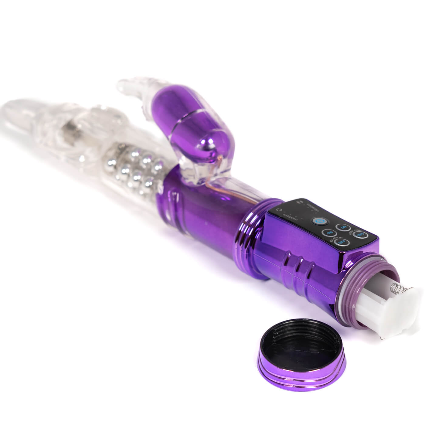 Double Delight 12 Function Rotating Beaded Rabbit Vibrator