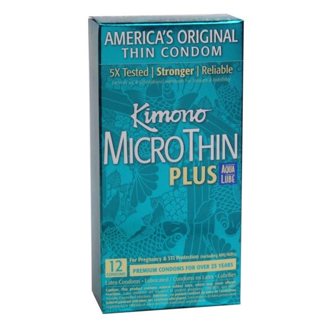 Kimono MicroThin Aqua Lube Condoms in 3 Pack