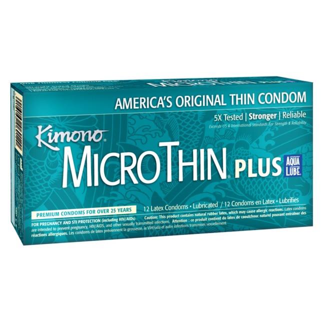 Kimono MicroThin Aqua Lube Condoms in 3 Pack