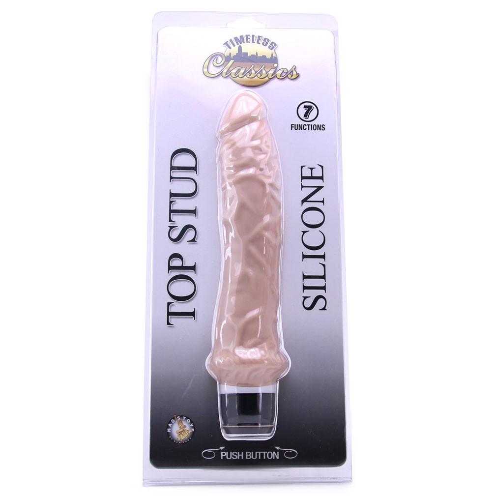 Timeless Classics 7 Function Silicone Top Stud Dildo Vibrator by Nasstoys - - 6