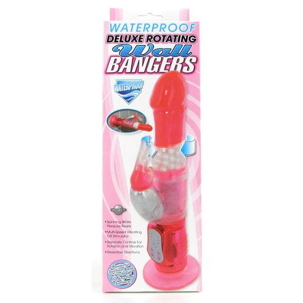 Wallbangers Deluxe Suction Cup Rabbit Pearl Vibrator by Pipedream - - 6