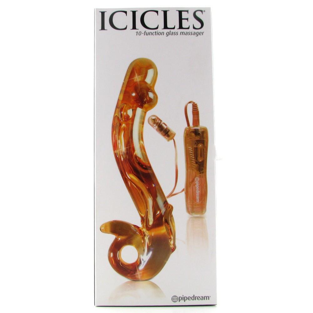 Icicles No. 35 Glass G-Spot Dildo and Vibrator by Pipedream - - 6