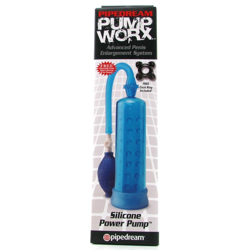 Silicone Penis Pump in Blue by Pipedream - - 6