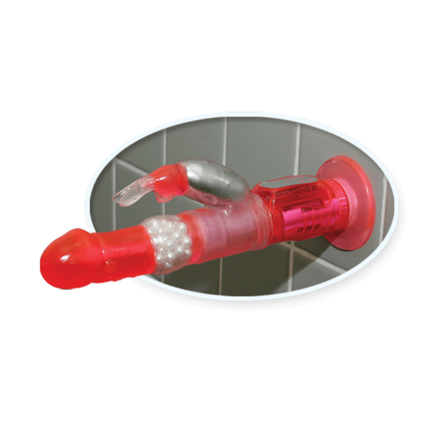 Wallbangers Deluxe Suction Cup Rabbit Pearl Vibrator