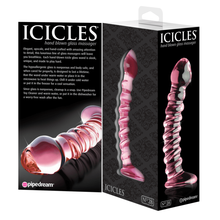 Icicles No. 28 Curved Glass Dildo