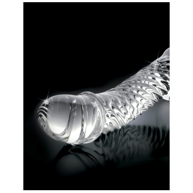 Icicles No. 61 Textured Realistic Glass Dildo