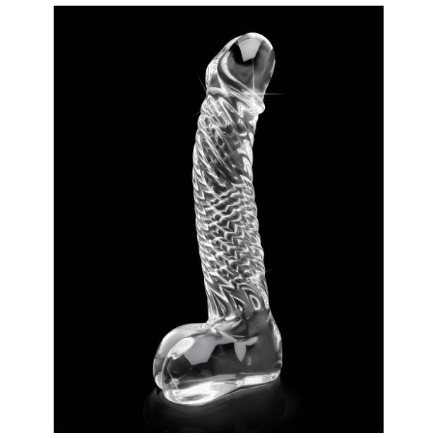 Icicles No. 61 Textured Realistic Glass Dildo
