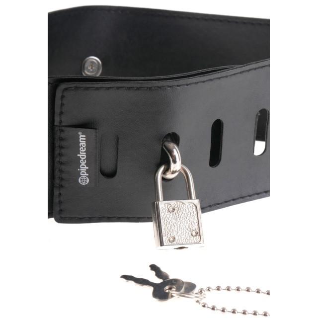 Fetish Fantasy Leather Collar & Nipple Clamp Set