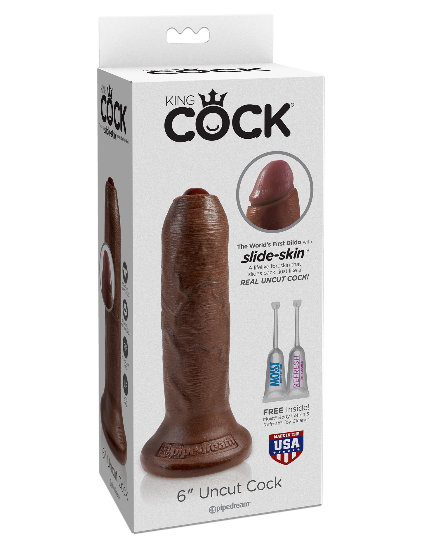 King Cock 6" Uncut Cock