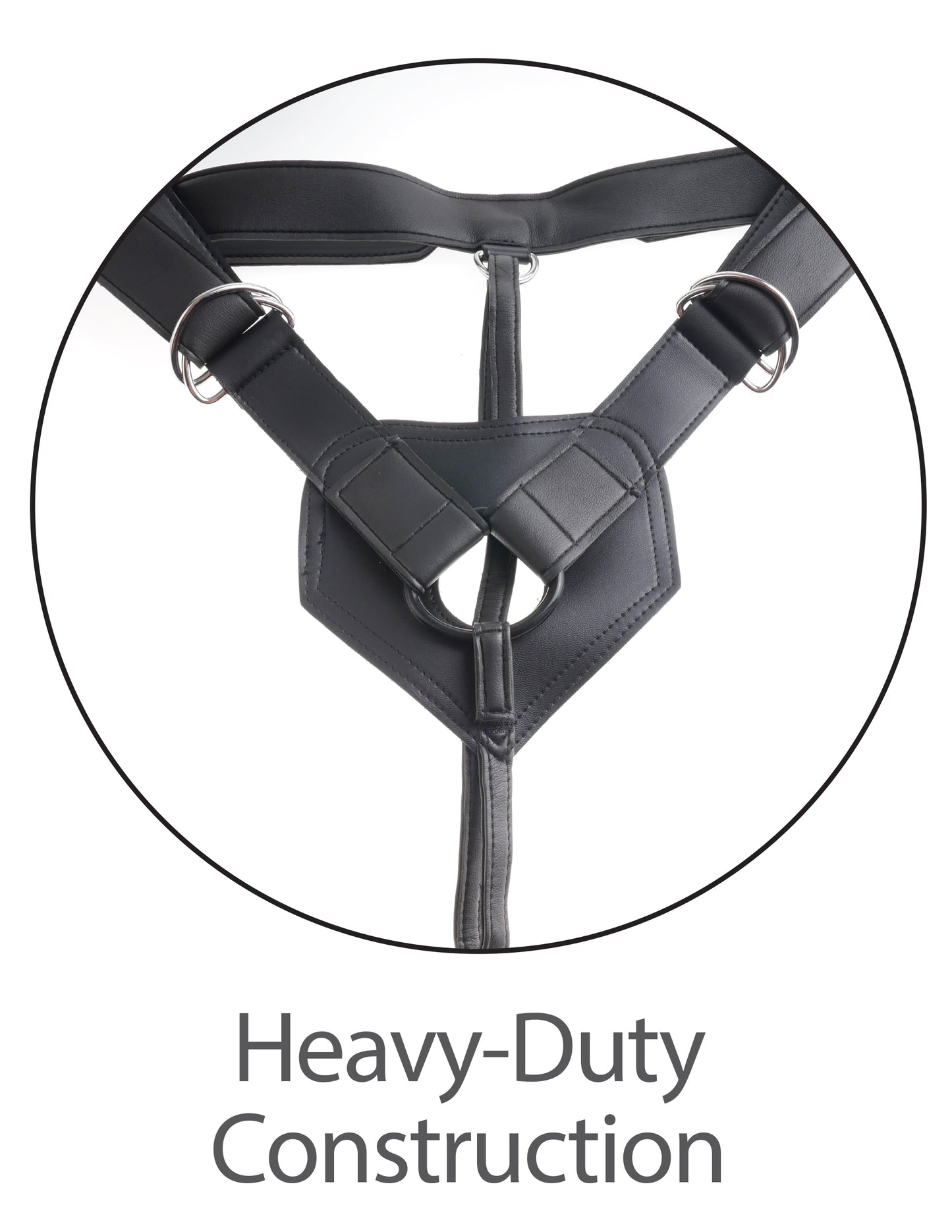 Strap-On Harness w/ 7" Two Cocks One Hole