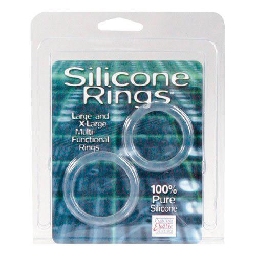 Large and XL Silicone Cock Ring Set by California Exotics - - 3