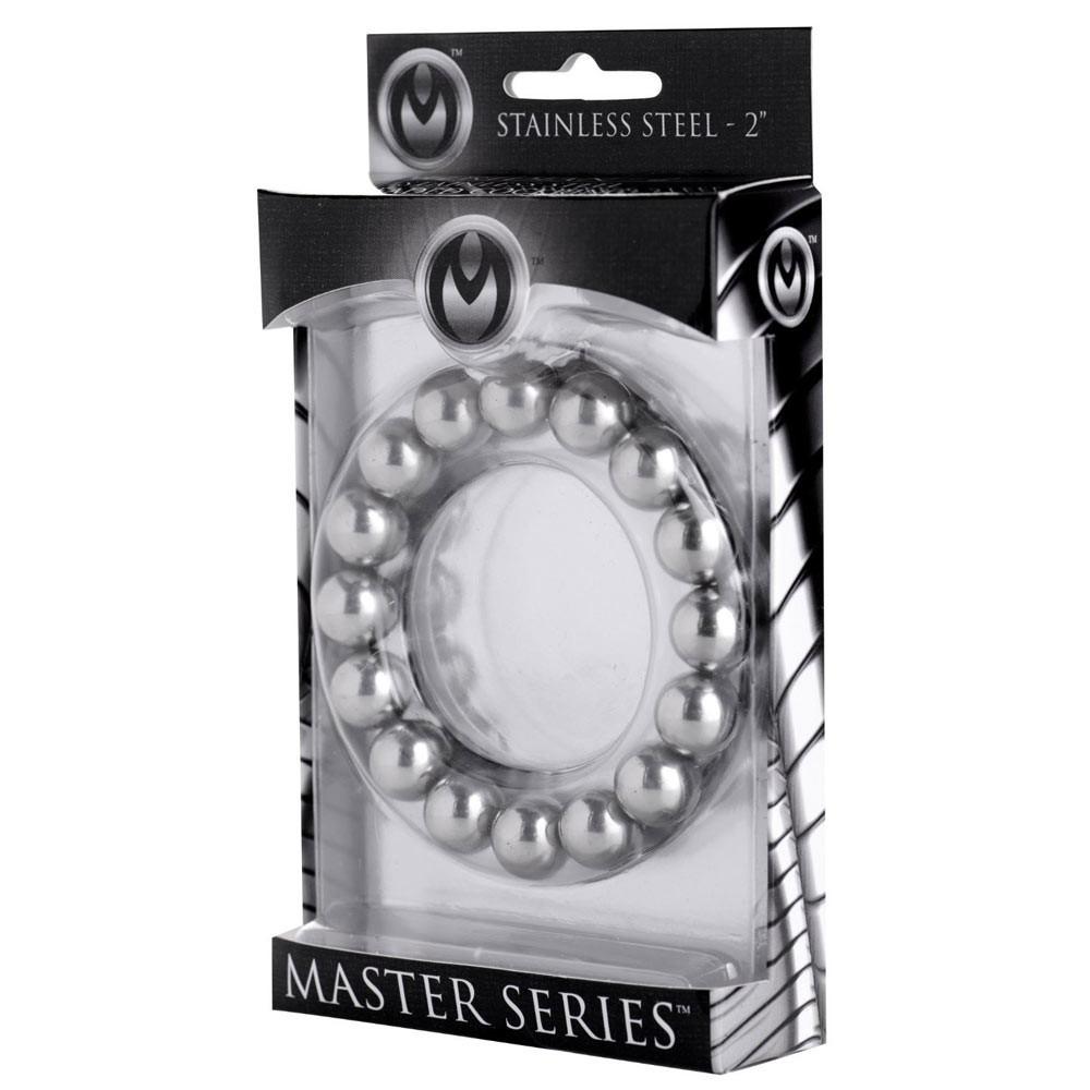 Stainless Steel Beaded Cockring by XR Brands - - 3