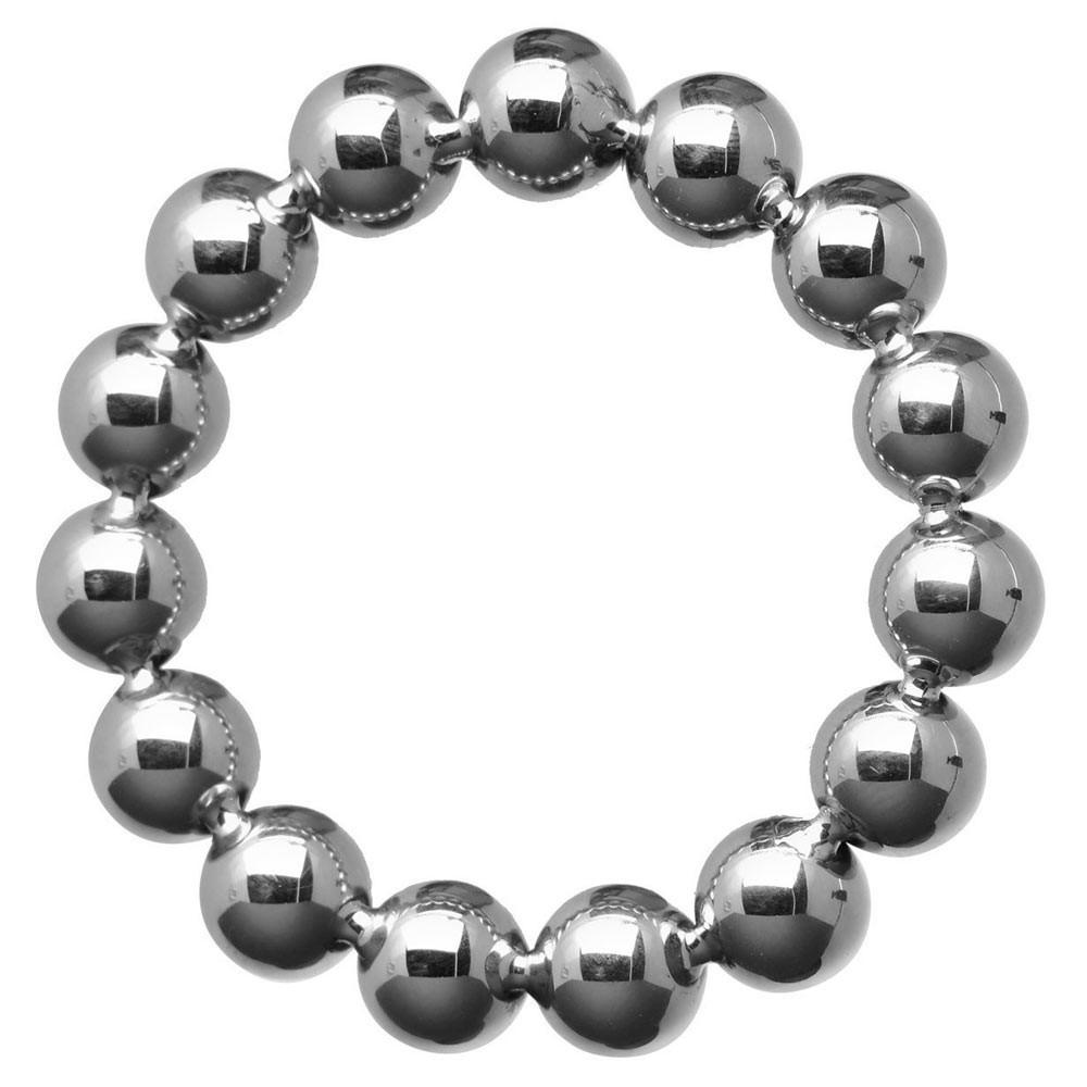 Stainless Steel Beaded Cockring by XR Brands - - 1