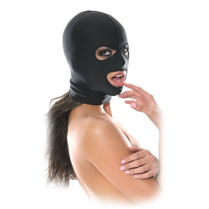 Fetish Fantasy Soft Spandex 3 Hole Hood