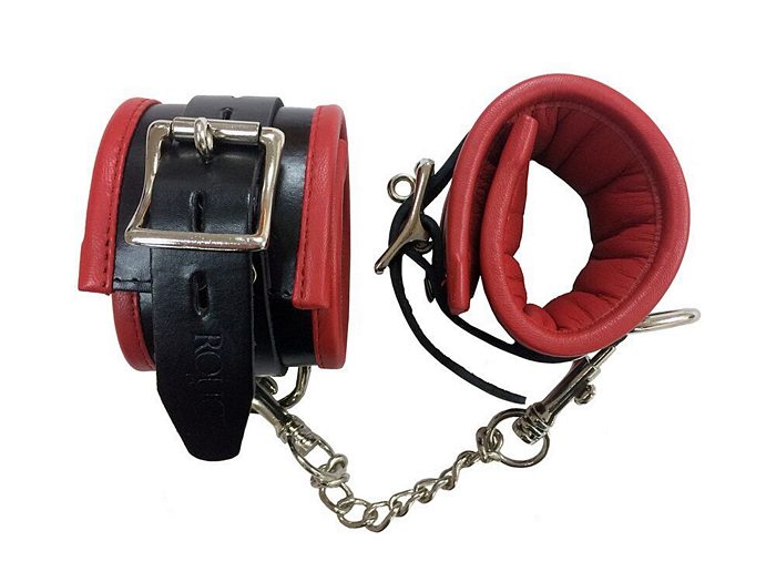 Rouge Garments Padded Adjustable Leather Ankle Cuffs