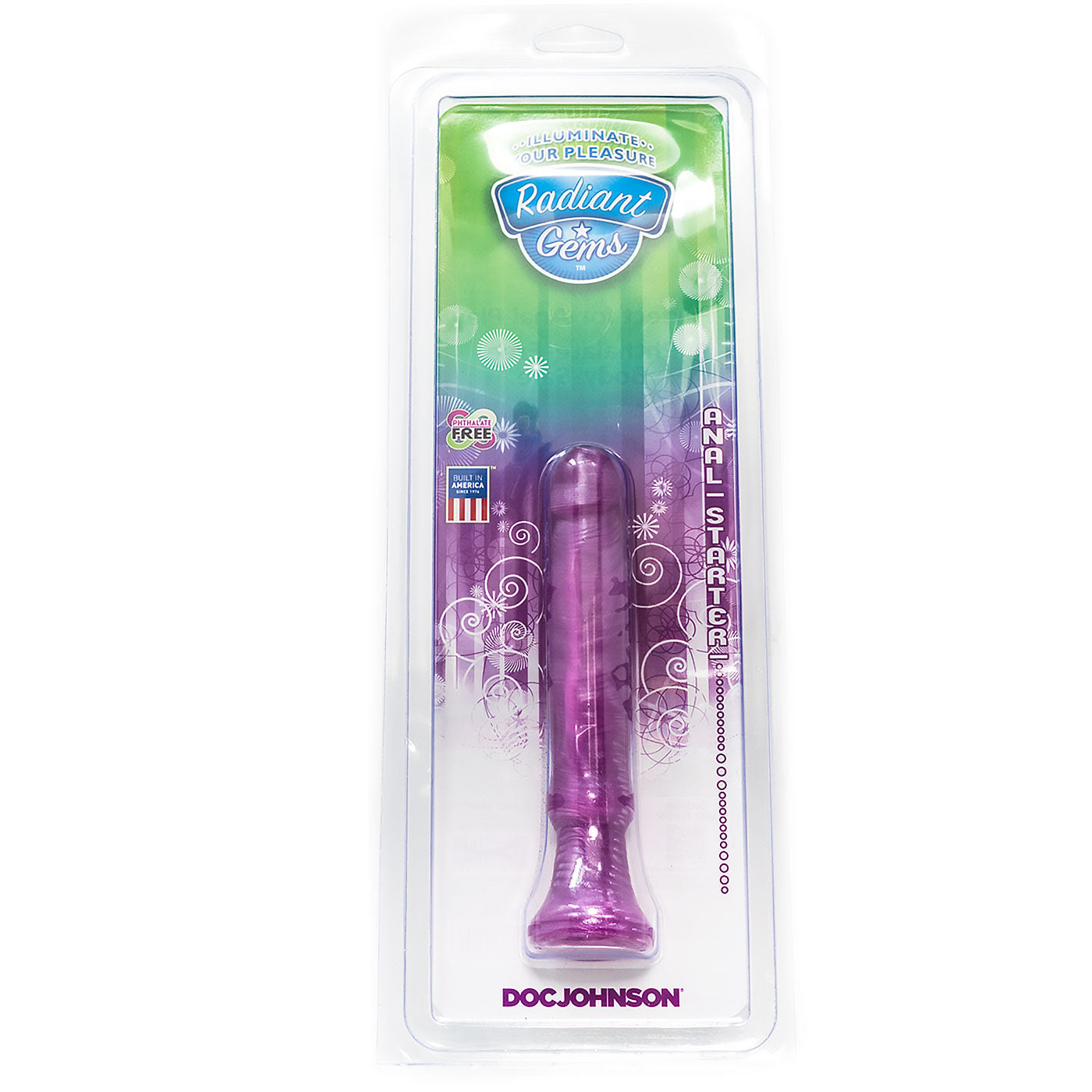 Doc Johnson Realistic Suction Base Radiant Gems Anal Starter 5 Inch Anal Dildo