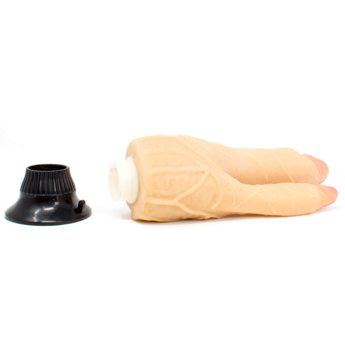 Real Feel Deluxe No.8 Dual-Probed Vibrating 7.5 Inch Suction Dildo