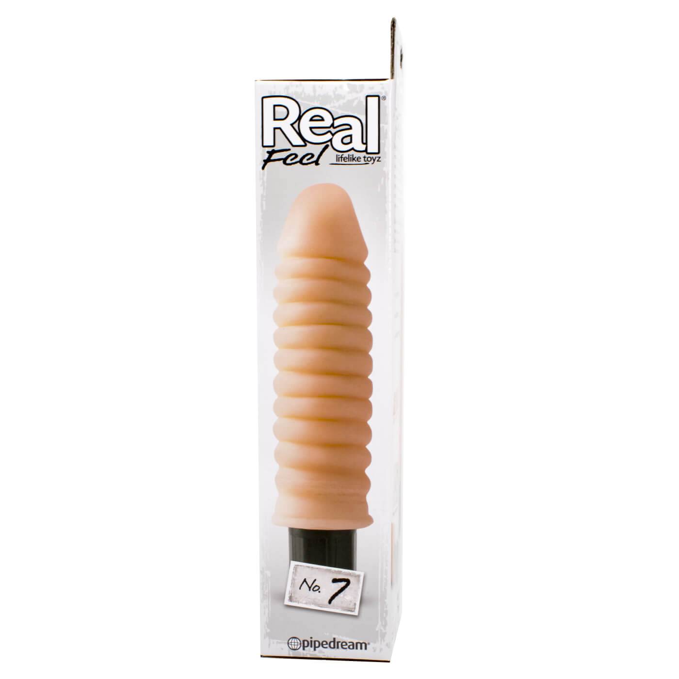 Real Feel No.7 Thick Ribbed 9 Inch Realistic Vibrating Dildo