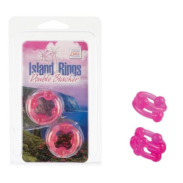 Silicone Island Ring Double Stacker in Glow in the Dark