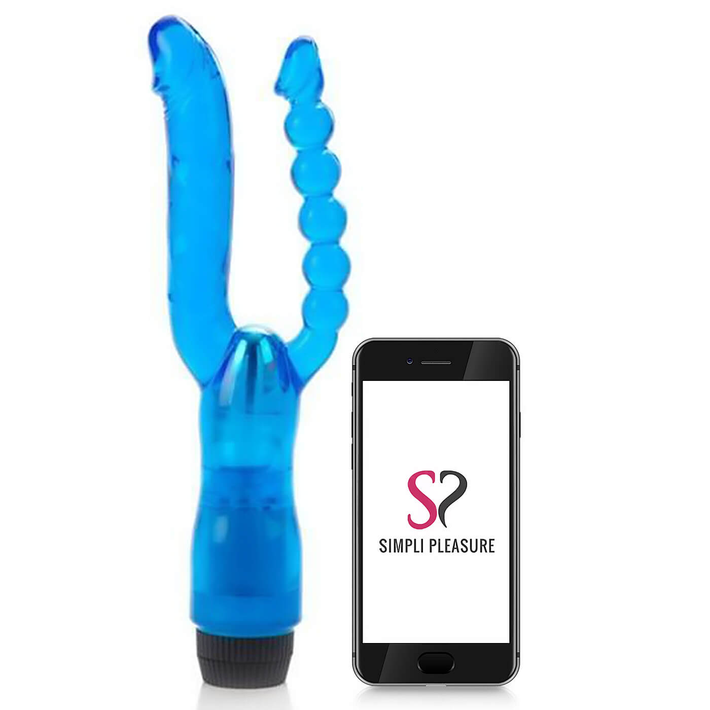Dual Penetrator Realistic 5 Inch Vibrator Anal Bead Combo