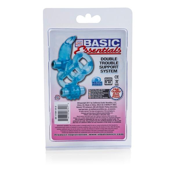 Double Trouble Vibrating Support System in Blue