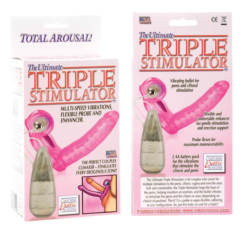 Ultimate Triple Stimulator Dildo Cock Ring