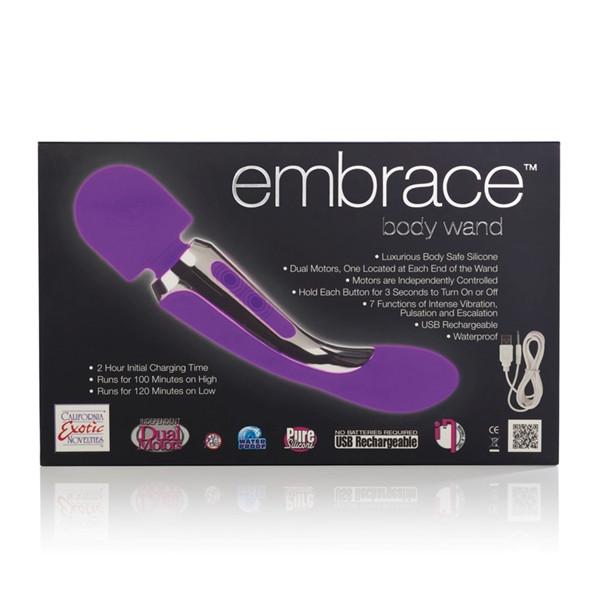 Embrace Silicone Body Wand Massager Vibe in Purple