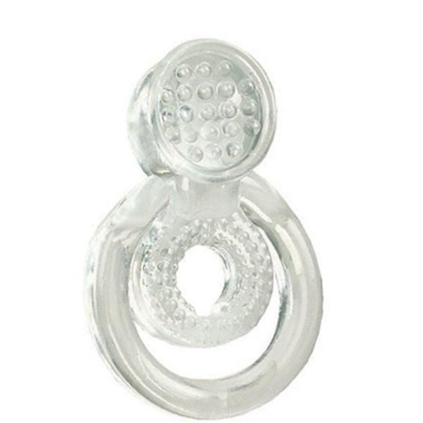 Dr. Joel Kaplan Clear Dual Cock Ring by California Exotics - - 1